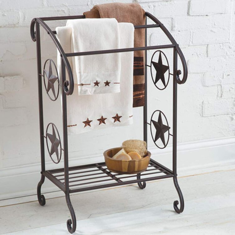 Wrought iron discount freestanding towel rail